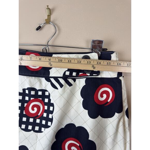 Etcetera Women’s Pencil Mini Skirt Mod Style Large Graphic Floral Print Size 8 - Picture 10 of 11